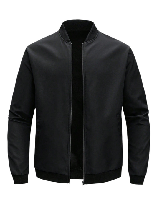 Veste Légère Homme – Col Montant, Coupe-Vent, Résistante, Confortable, Fermeture Éclair, Idéale Sports & Plein Air