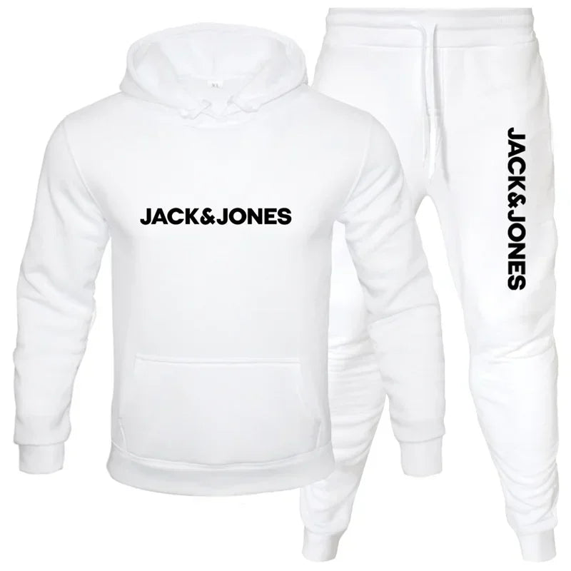 Ensemble Sweat à Capuche Imprimé & Pantalon de Jogging Homme – Style Décontracté Automne-Hiver 2025