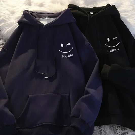 Sweat à Capuche Homme – Smiley, Style Ample & Chaud