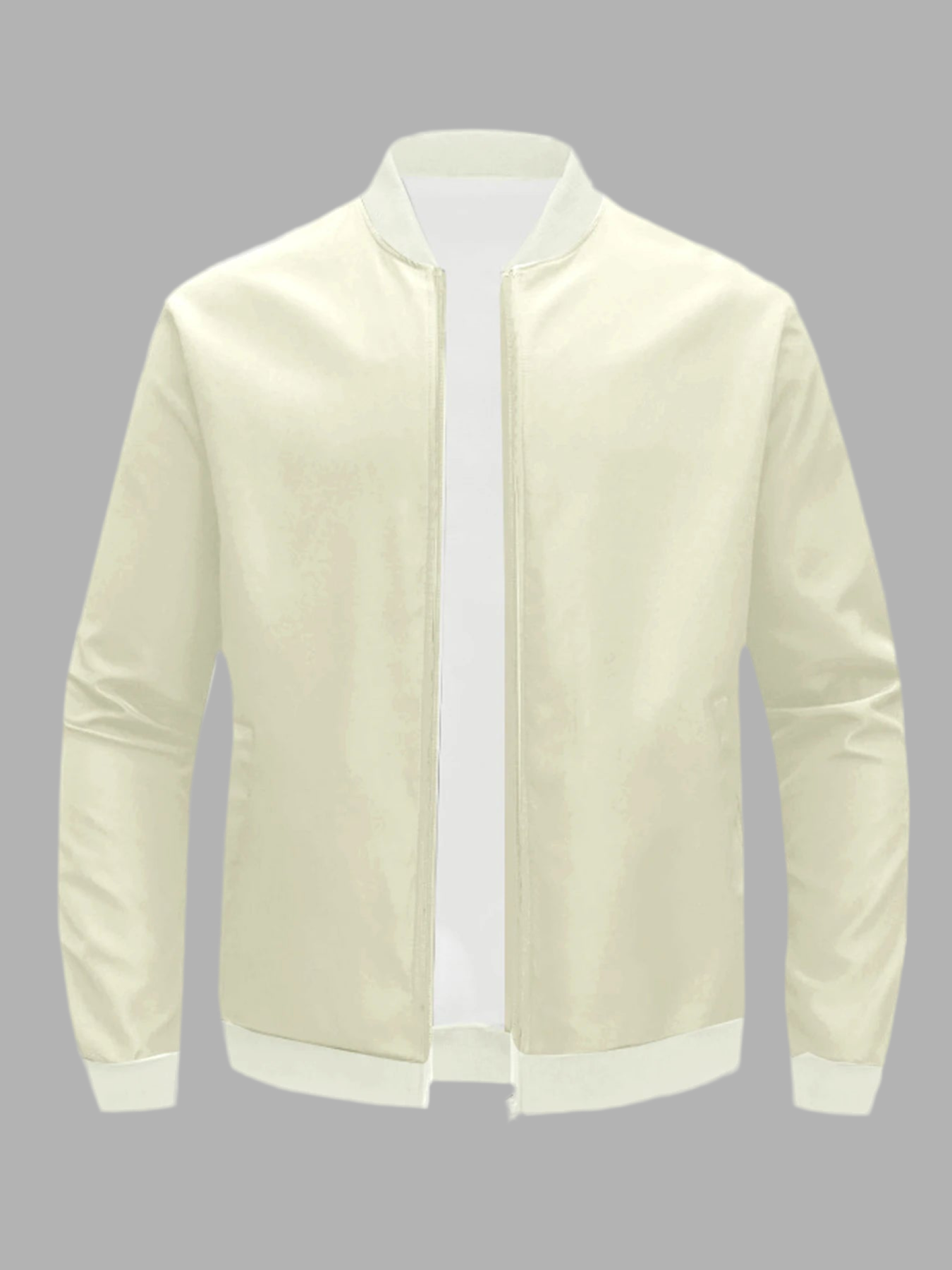 Veste Légère Homme – Col Montant, Coupe-Vent, Résistante, Confortable, Fermeture Éclair, Idéale Sports & Plein Air