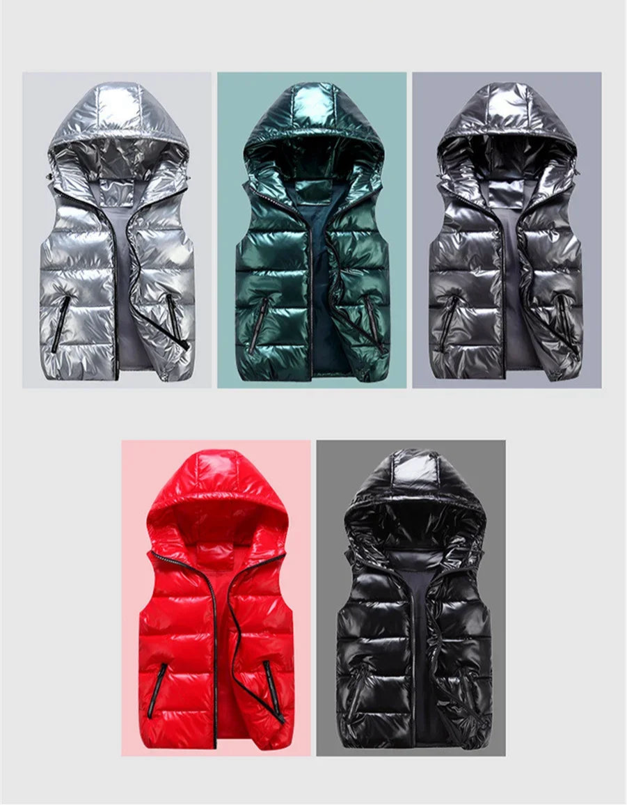 Gilet Rembourré Homme à Capuche – Sans Manches, Chaud & Imperméable