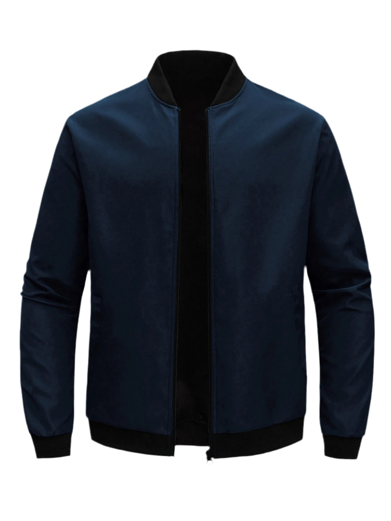 Veste Légère Homme – Col Montant, Coupe-Vent, Résistante, Confortable, Fermeture Éclair, Idéale Sports & Plein Air