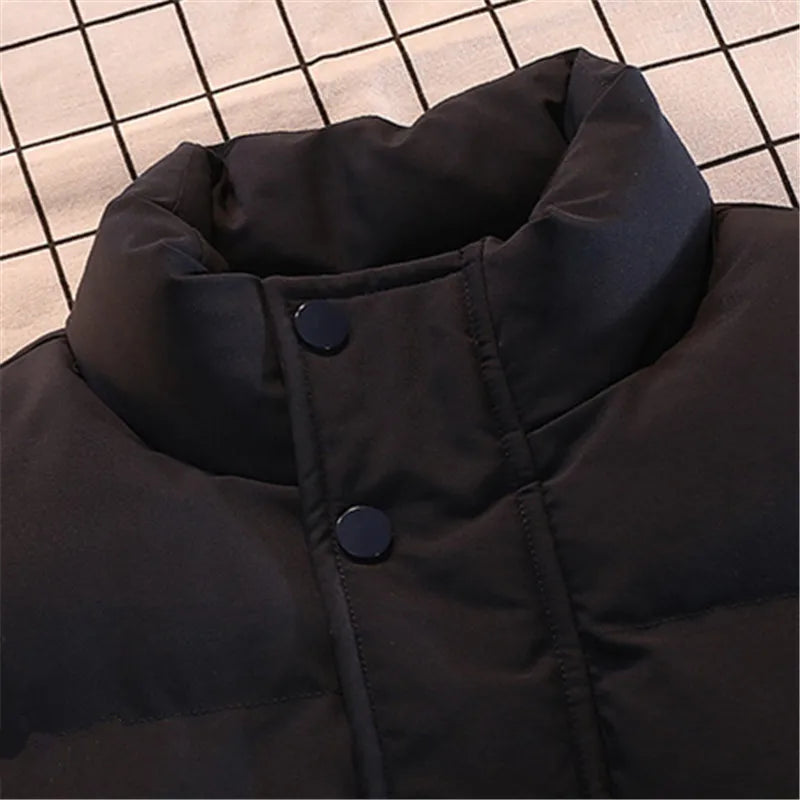 Gilet Sans Manches Homme – Hiver, Chaud, Noir & Blanc