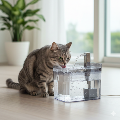 Fontaine à eau automatique pour chat 1,5 L – Hydratation continue par circulation filtrée