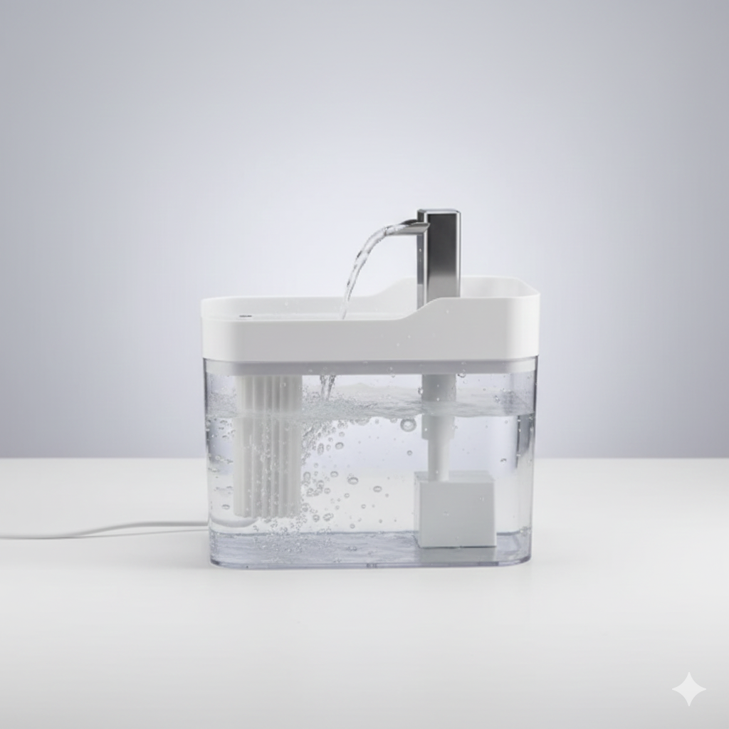 Fontaine à eau automatique pour chat 1,5 L – Hydratation continue par circulation filtrée