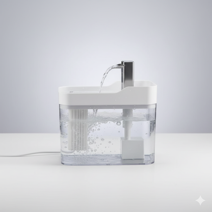 Fontaine à eau automatique pour chat 1,5 L – Hydratation continue par circulation filtrée