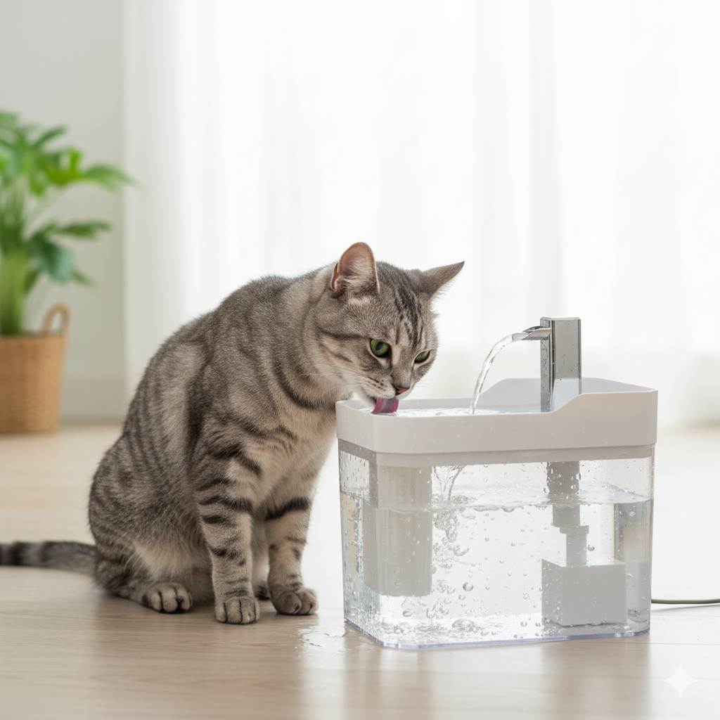 Fontaine à eau automatique pour chat 1,5 L – Hydratation continue par circulation filtrée
