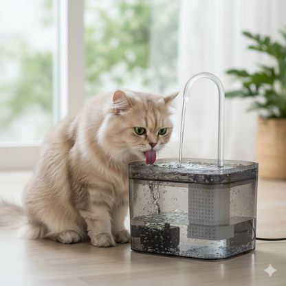 Fontaine à eau automatique pour chat 1,5 L – Eau filtrée en circulation continue