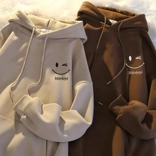 Sweat à Capuche Homme – Smiley, Style Ample & Chaud