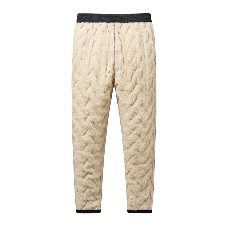 Pantalon de Survêtement Homme Hiver – Polaire Épaisse Imperméable, Coupe-Vent, Laine d’Agneau, Confort et Chaleur