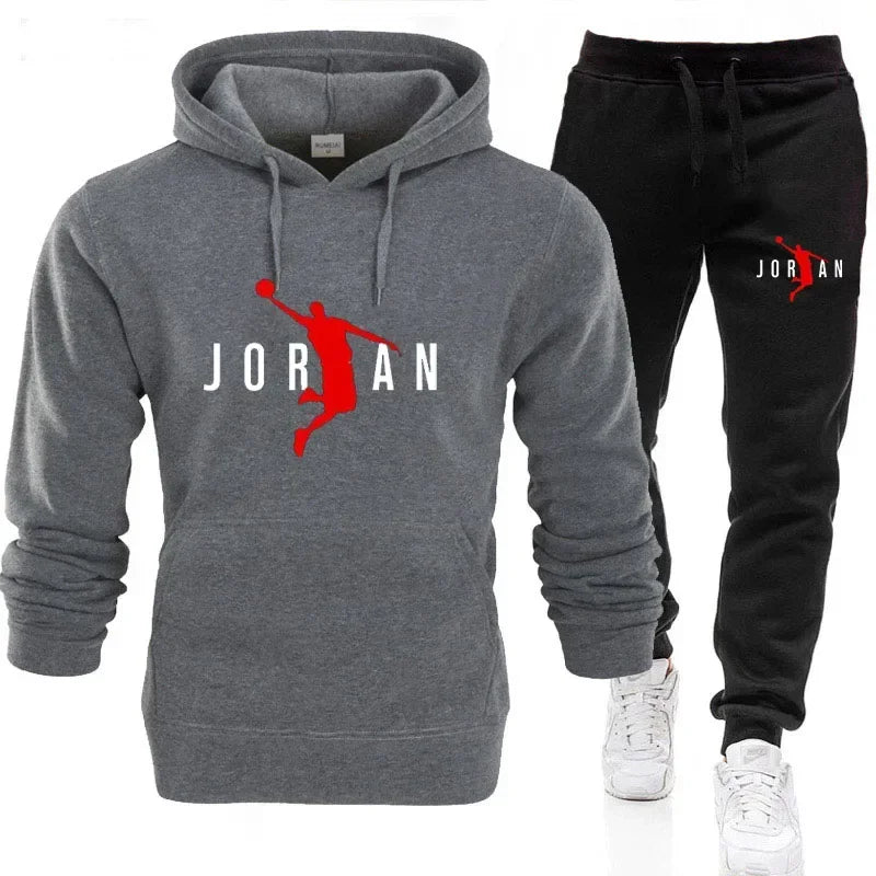 Ensemble Sportif Homme – Sweat à Capuche & Pantalon, Automne/Hiver