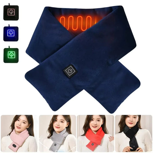 Écharpe Chauffante USB – Polaire Chaude 3 Vitesses, Lavable, Pour Homme & Femme