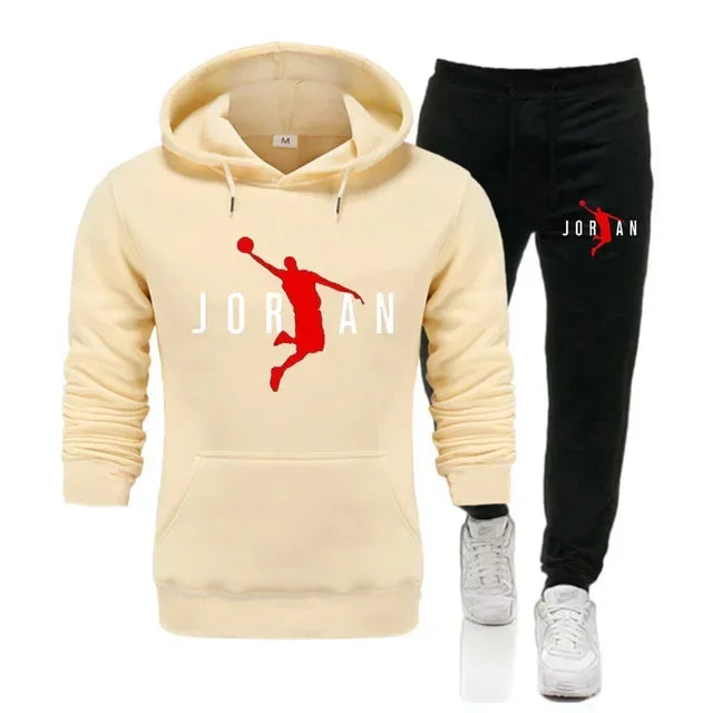 Ensemble Sportif Homme – Sweat à Capuche & Pantalon, Automne/Hiver