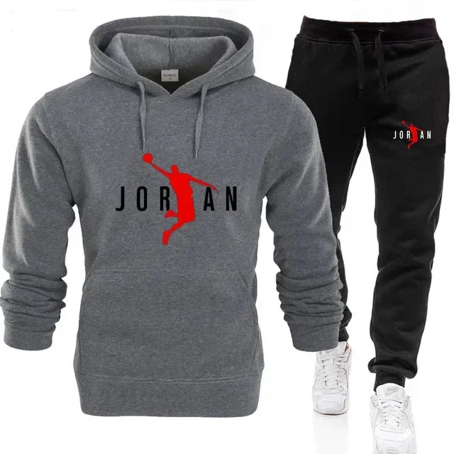 Ensemble Sportif Homme – Sweat à Capuche & Pantalon, Automne/Hiver