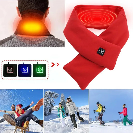 Écharpe Chauffante USB – Polaire Chaude 3 Vitesses, Lavable, Pour Homme & Femme