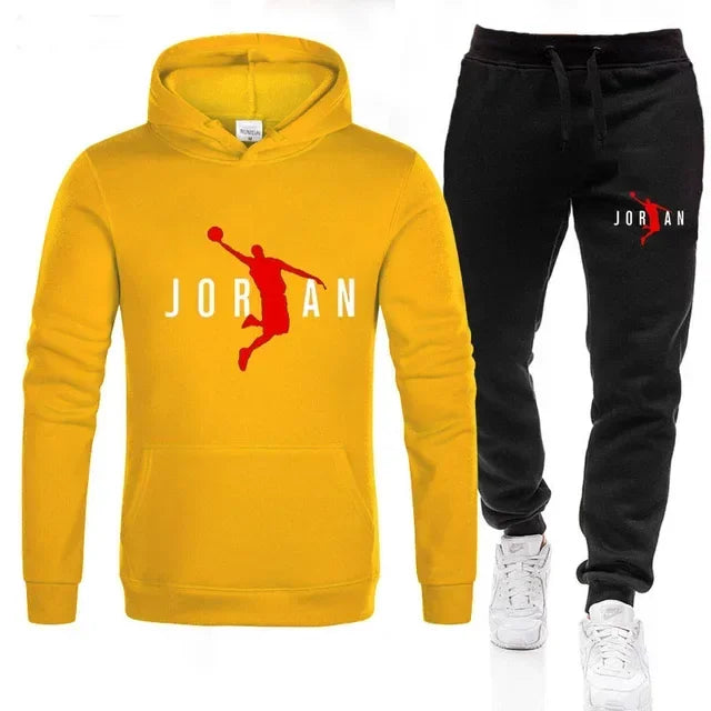 Ensemble Sportif Homme – Sweat à Capuche & Pantalon, Automne/Hiver