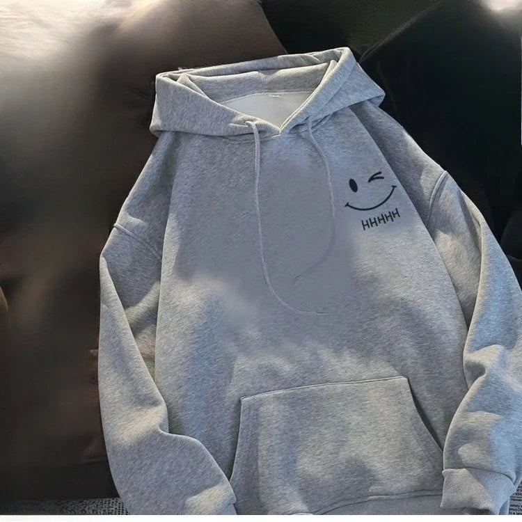 Sweat à Capuche Homme – Smiley, Style Ample & Chaud