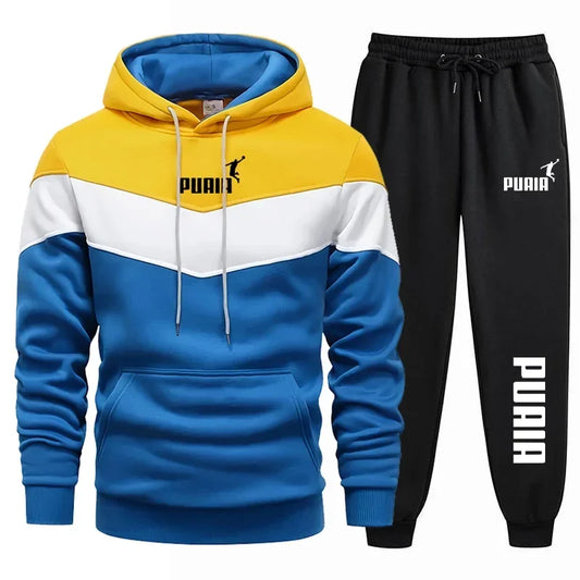 Ensemble Homme Hiver – Sweat à Capuche + Pantalon Chaud, Confort et Style Décontracté