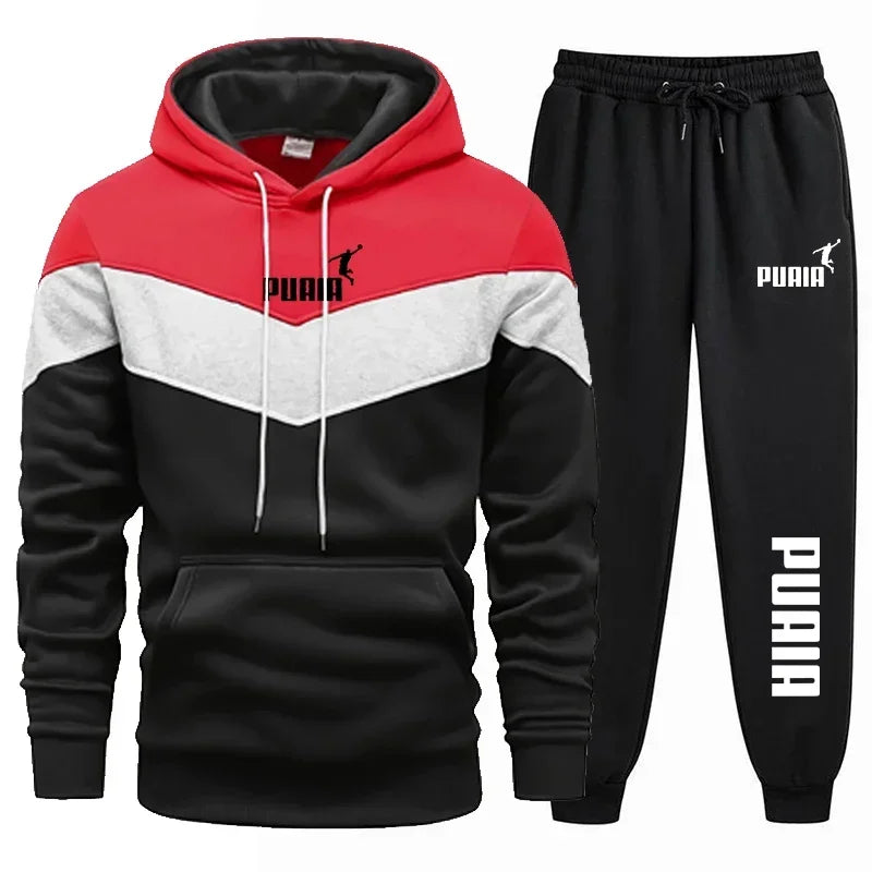Ensemble Homme Hiver – Sweat à Capuche + Pantalon Chaud, Confort et Style Décontracté