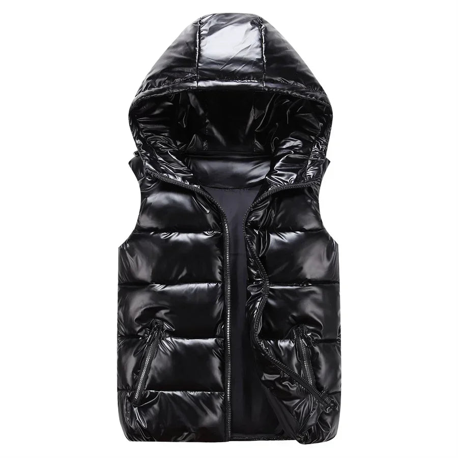 Gilet Rembourré Homme à Capuche – Sans Manches, Chaud & Imperméable