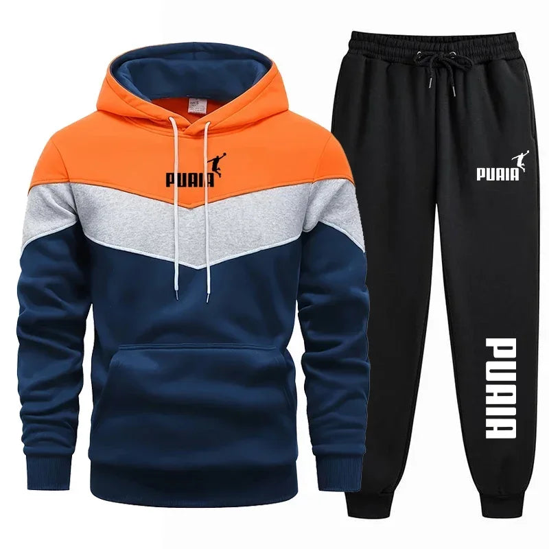Ensemble Homme Hiver – Sweat à Capuche + Pantalon Chaud, Confort et Style Décontracté
