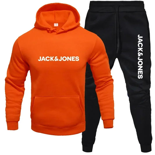 Ensemble Sweat à Capuche Imprimé & Pantalon de Jogging Homme – Style Décontracté Automne-Hiver 2025