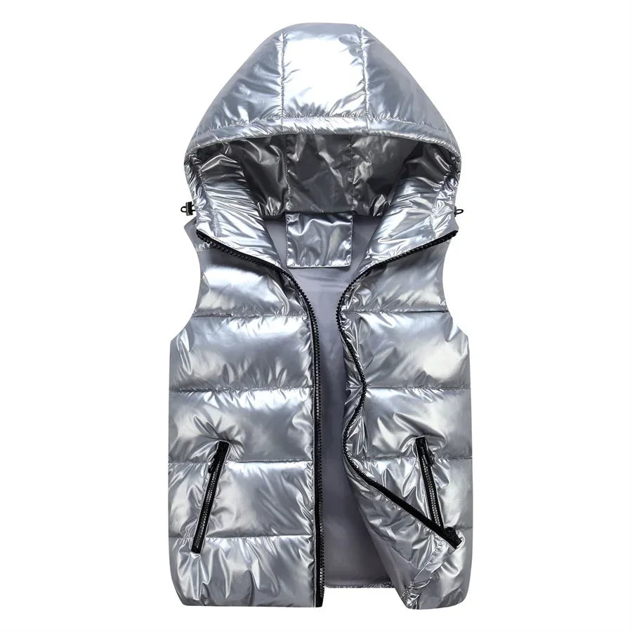 Gilet Rembourré Homme à Capuche – Sans Manches, Chaud & Imperméable