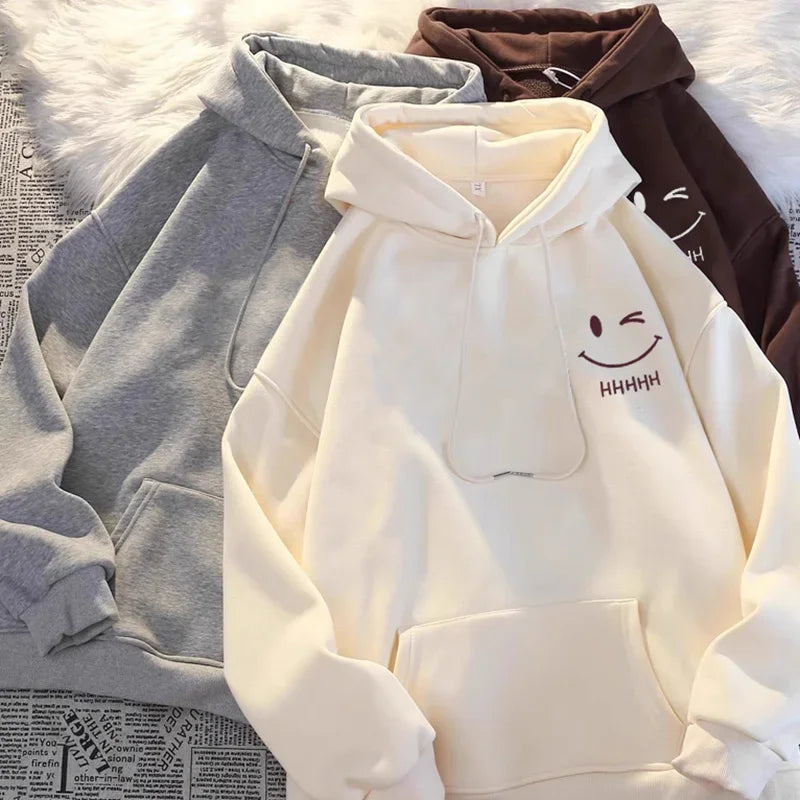 Sweat à Capuche Homme – Smiley, Style Ample & Chaud