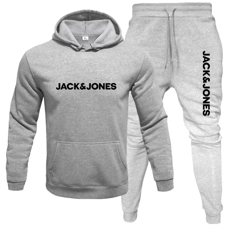 Ensemble Sweat à Capuche Imprimé & Pantalon de Jogging Homme – Style Décontracté Automne-Hiver 2025