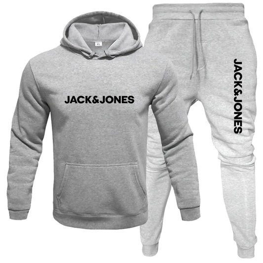 Ensemble Sweat à Capuche Imprimé & Pantalon de Jogging Homme – Style Décontracté Automne-Hiver 2025