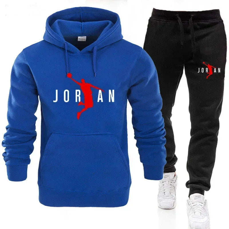 Ensemble Sportif Homme – Sweat à Capuche & Pantalon, Automne/Hiver