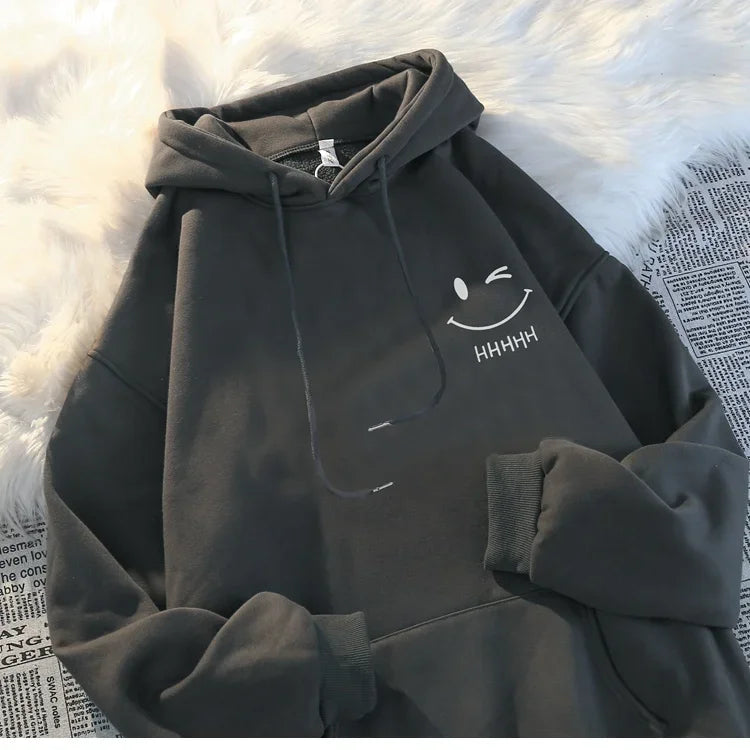 Sweat à Capuche Homme – Smiley, Style Ample & Chaud