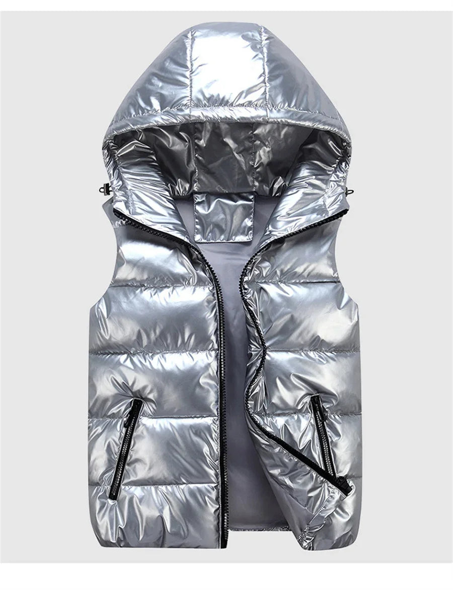 Gilet Rembourré Homme à Capuche – Sans Manches, Chaud & Imperméable