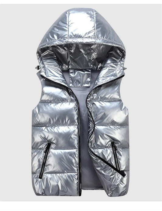 Gilet Rembourré Homme à Capuche – Sans Manches, Chaud & Imperméable