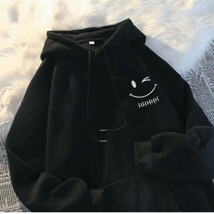 Sweat à Capuche Homme – Smiley, Style Ample & Chaud